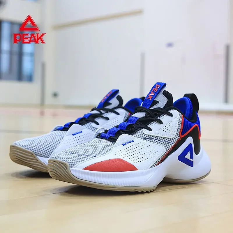 PEAK Basketball Shoes for Men [The Shining] Breathable Cushioning Anti-Slip Outfield Practical Sports Shoes for Men