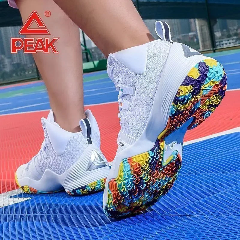 Original PEAK Basketball Fall ORIGINAL High-top Fashion Breathable Sports Shoes Wear-resistant  Shock-absorbing Men's Shoes