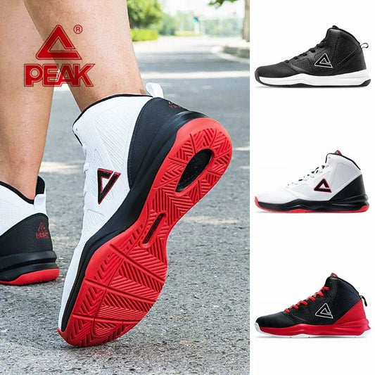 Zapatos de baloncesto originales PEAK, nuevos zapatos de campo de combate de malla antideslizantes resistentes al desgaste para hombres, zapatos de combate de cuero, zapatos para hombres 